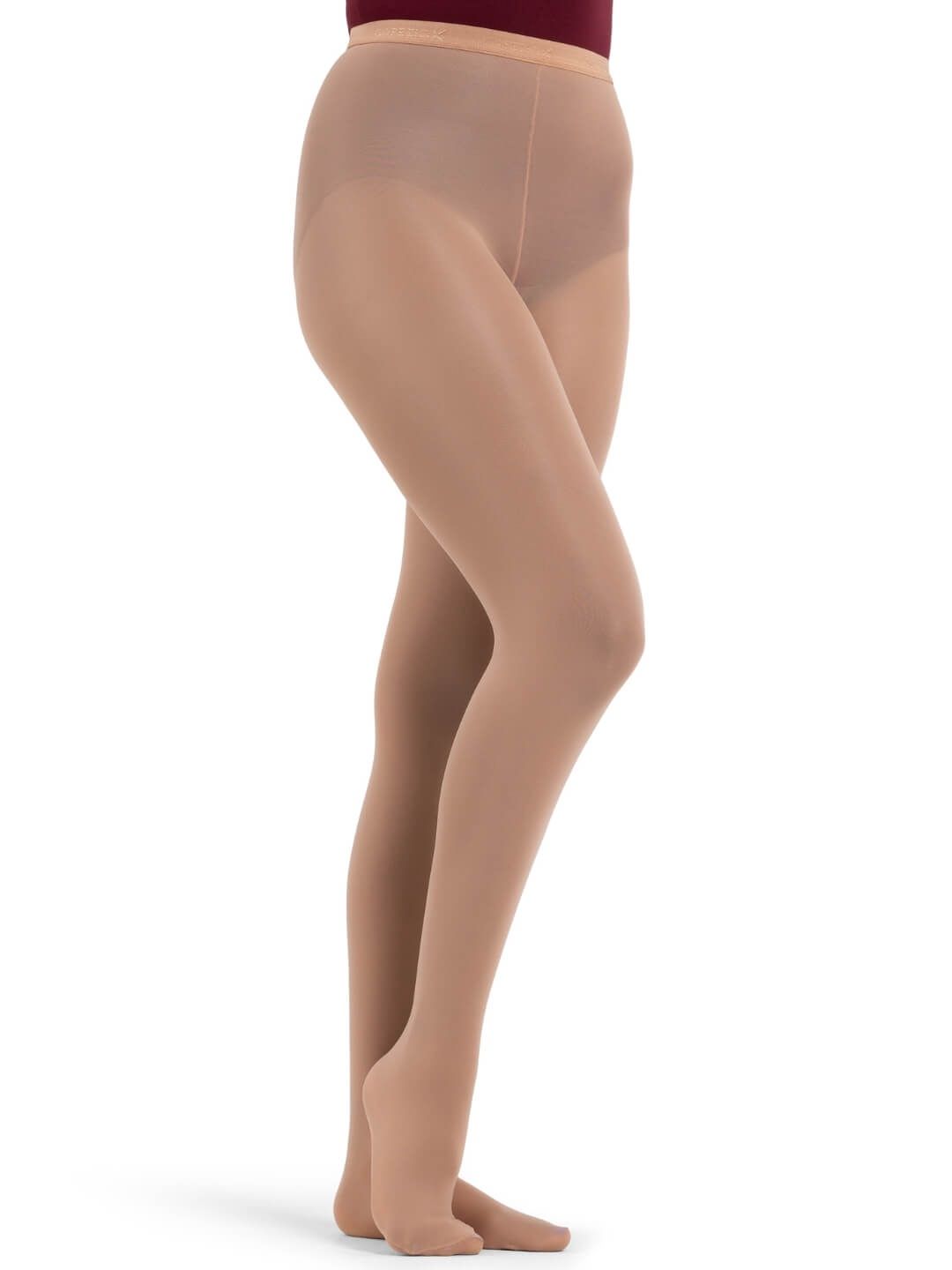 Ultra Hold Footed Tights, Colour: Light Suntan, Size: Adult L