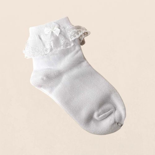 Frilly Socks, Colour: White, Size: Small Child