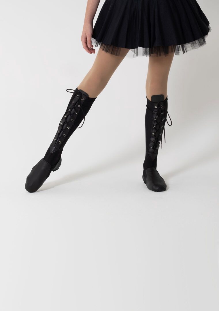 Lace-Up Spats, Colour: Black, Size: X-Small