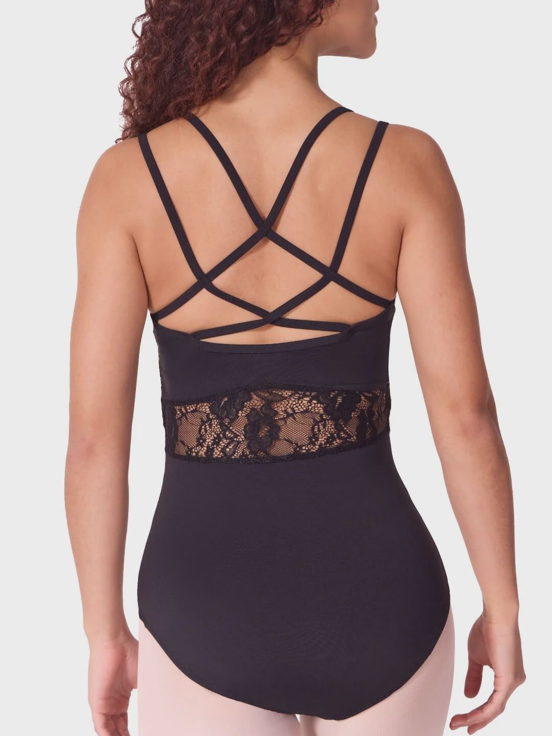Soft Elegance Lace Camisole Leotard, Colour: Black, Size: XSmall