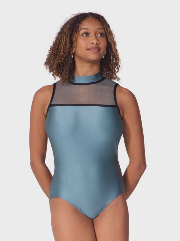 Enchanted Contrast Beloved Mock Neck Leotard