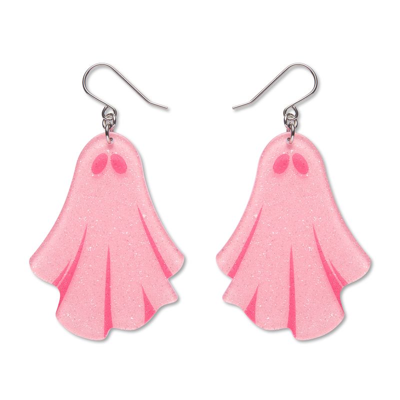 Ghostie Drop Earrings - Pink