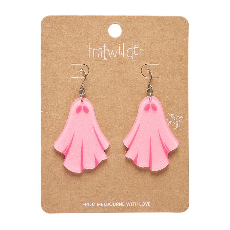 Ghostie Drop Earrings - Pink