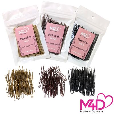 Black - Ripple Pins - Wholesale - 6 Pack