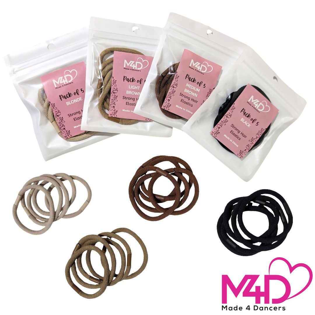 Black - Hair ties - Wholesale - 6 Pack