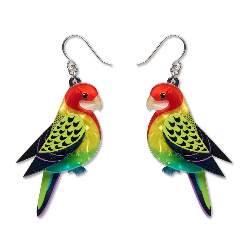 Eastern Rosella Drop Earrings