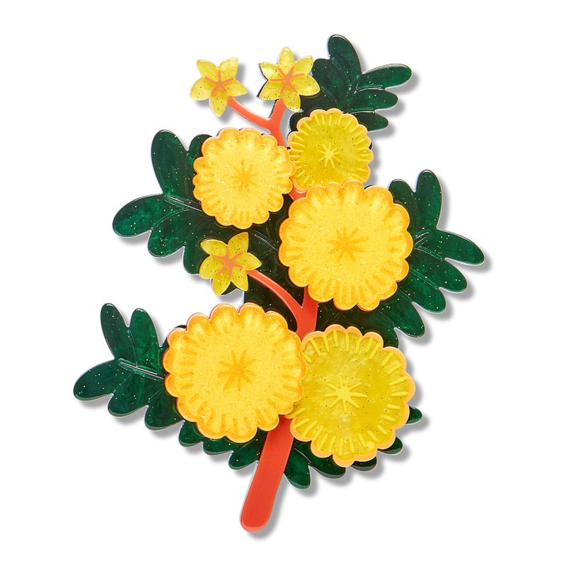 Sunshine Wattle Brooch