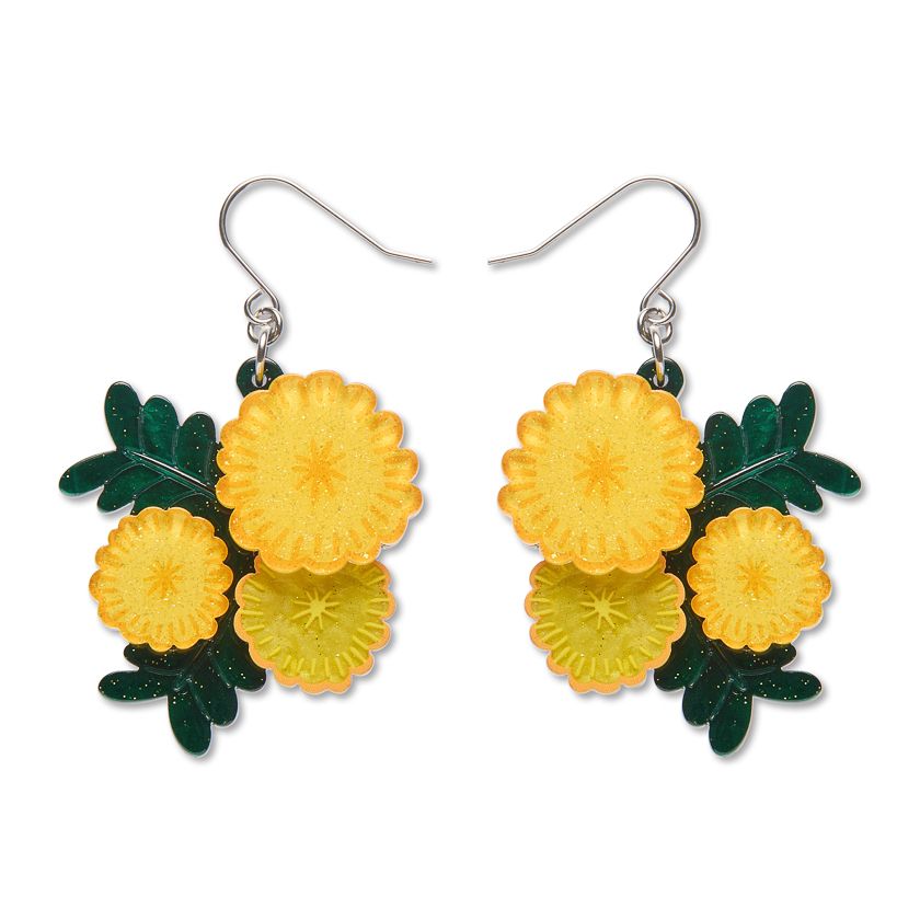 Sunshine Wattle Drop Earrings