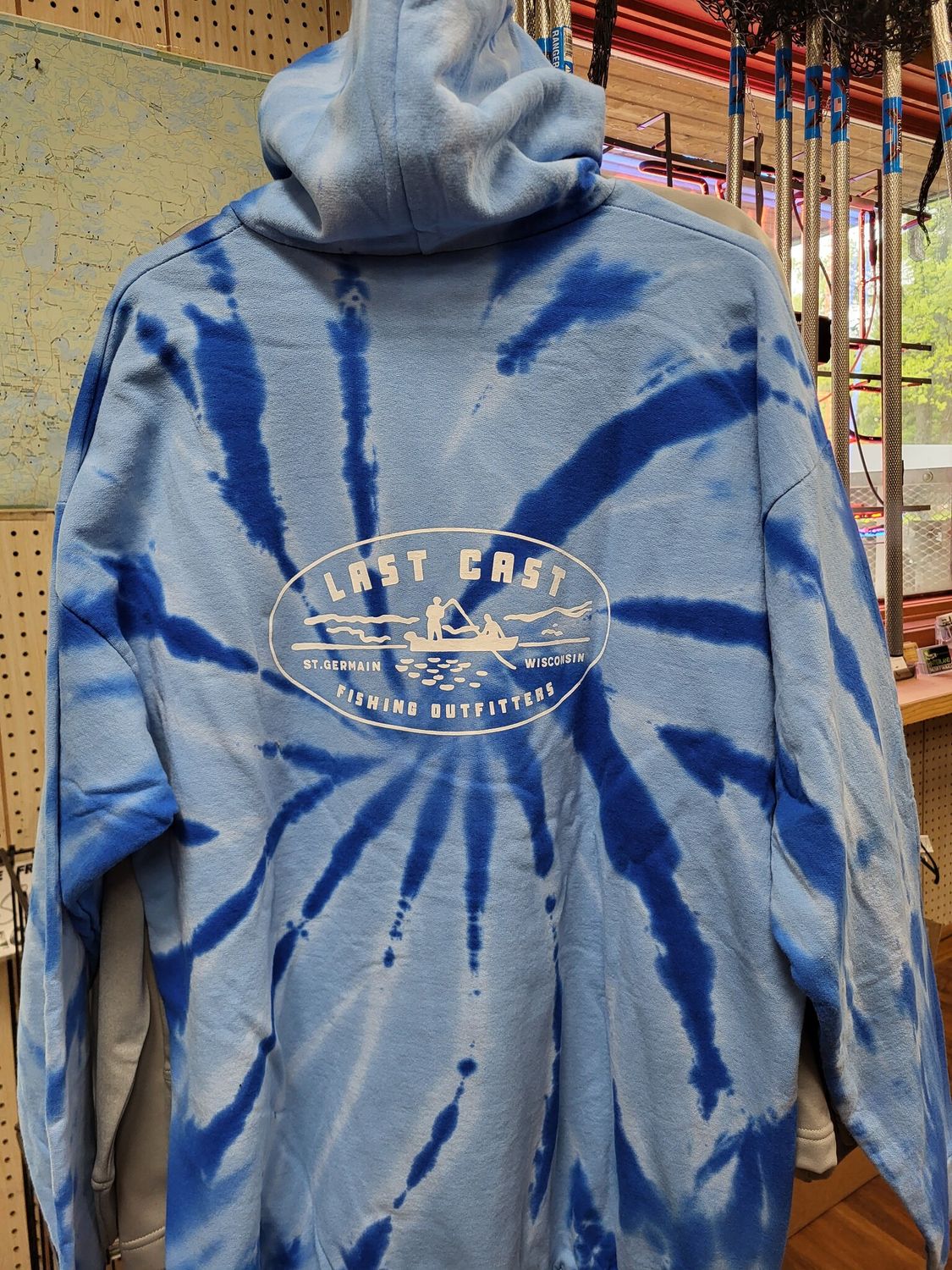 Tie Dyed Sweatshirt, Color: Royal, Size: Small