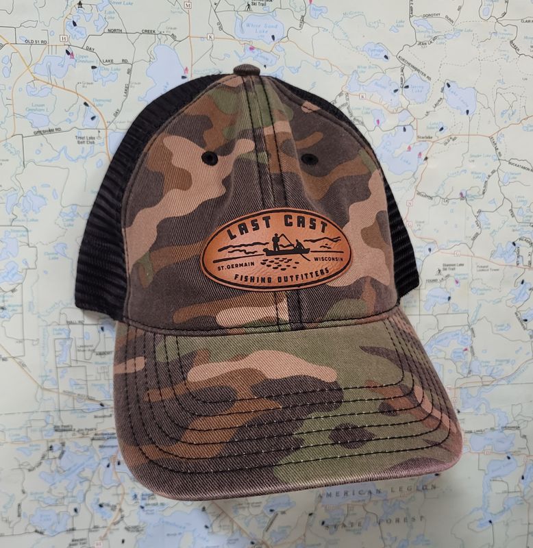 Leather Patch Camo/Black Mesh Cap