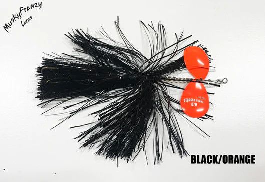 Musky Frenzy Stagger Blade 8/9, Color: Black/Orange
