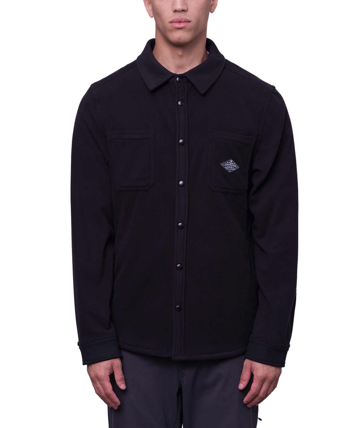Men&#39;s Sierra Fleece Flannel 23/24, Color: Black, Size: L