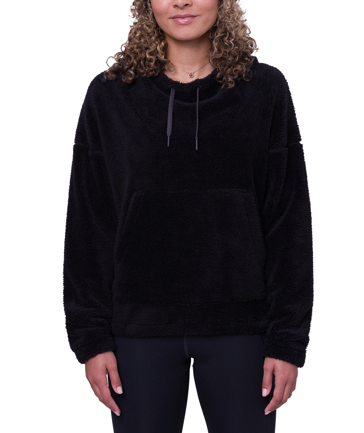 Women&#39;s Sherpa Hoody 23/24, Color: Black, Size: S