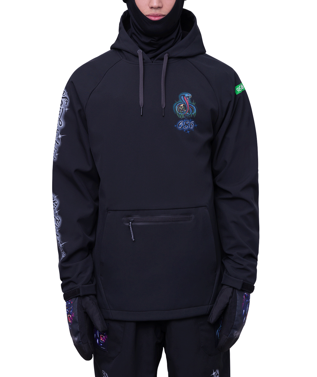 Men&#39;s Waterproof Hoody 23/24, Color: Samborghini Black, Size: L