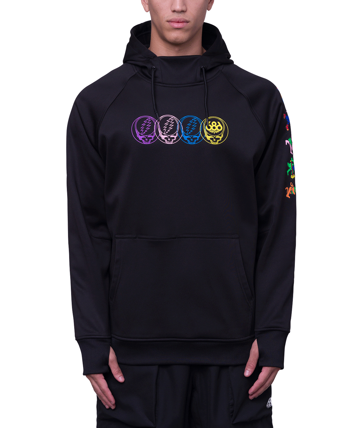 Men&#39;s Bonded Fleece Pullover Hoody 23/24, Color: Grateful Dead Black, Size: M