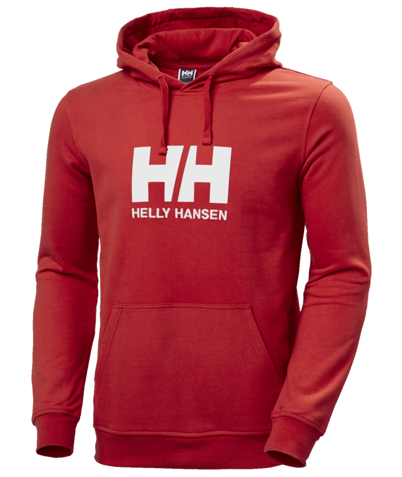 Mens HH Logo Hoodie 23/24, Color: 163 Red, Size: L