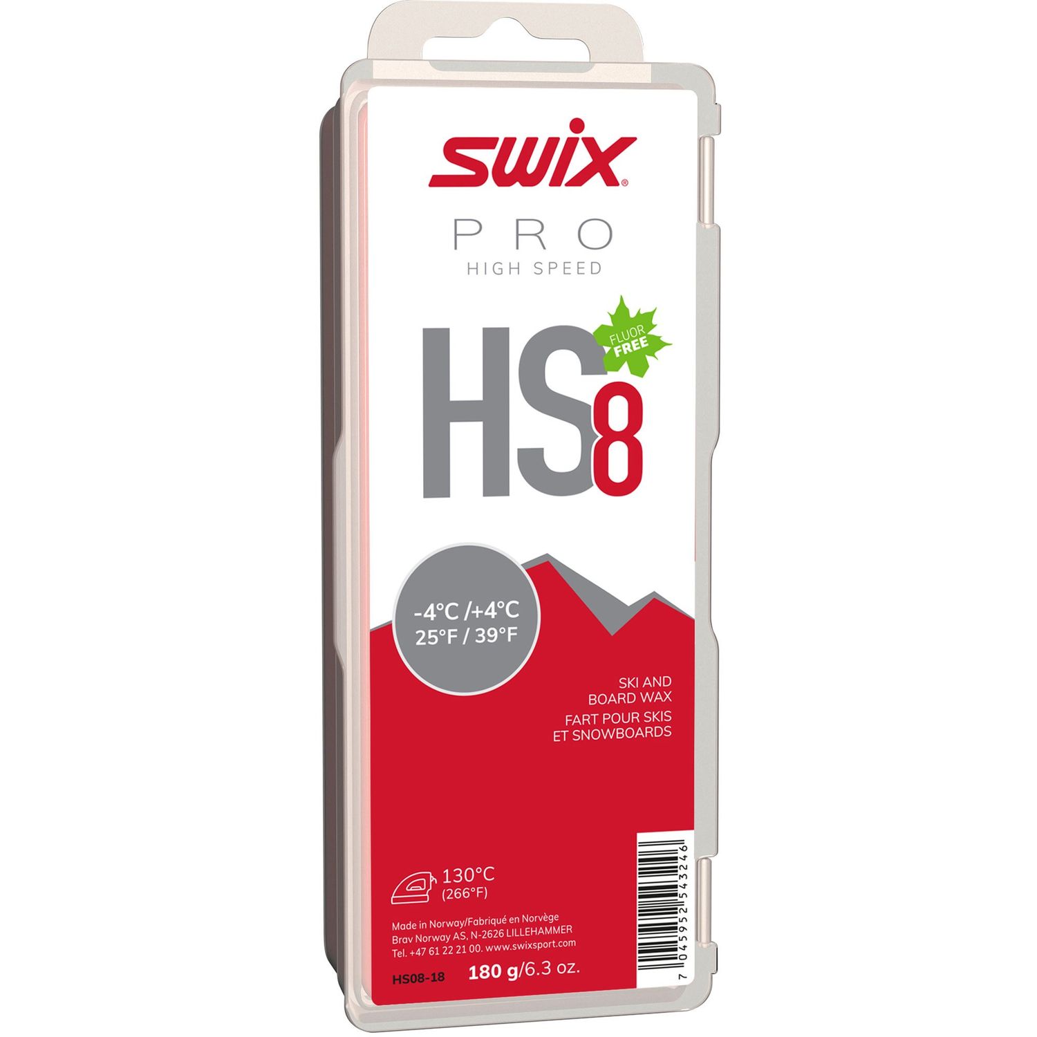 HS8 Red 180g 25°F / 39°F