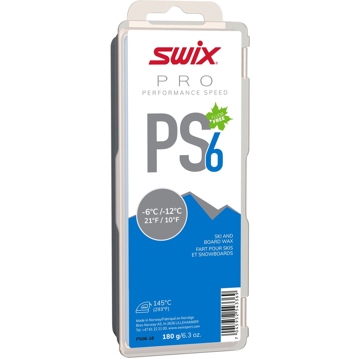 PS6 Blue 180g 21°F / 10°F
