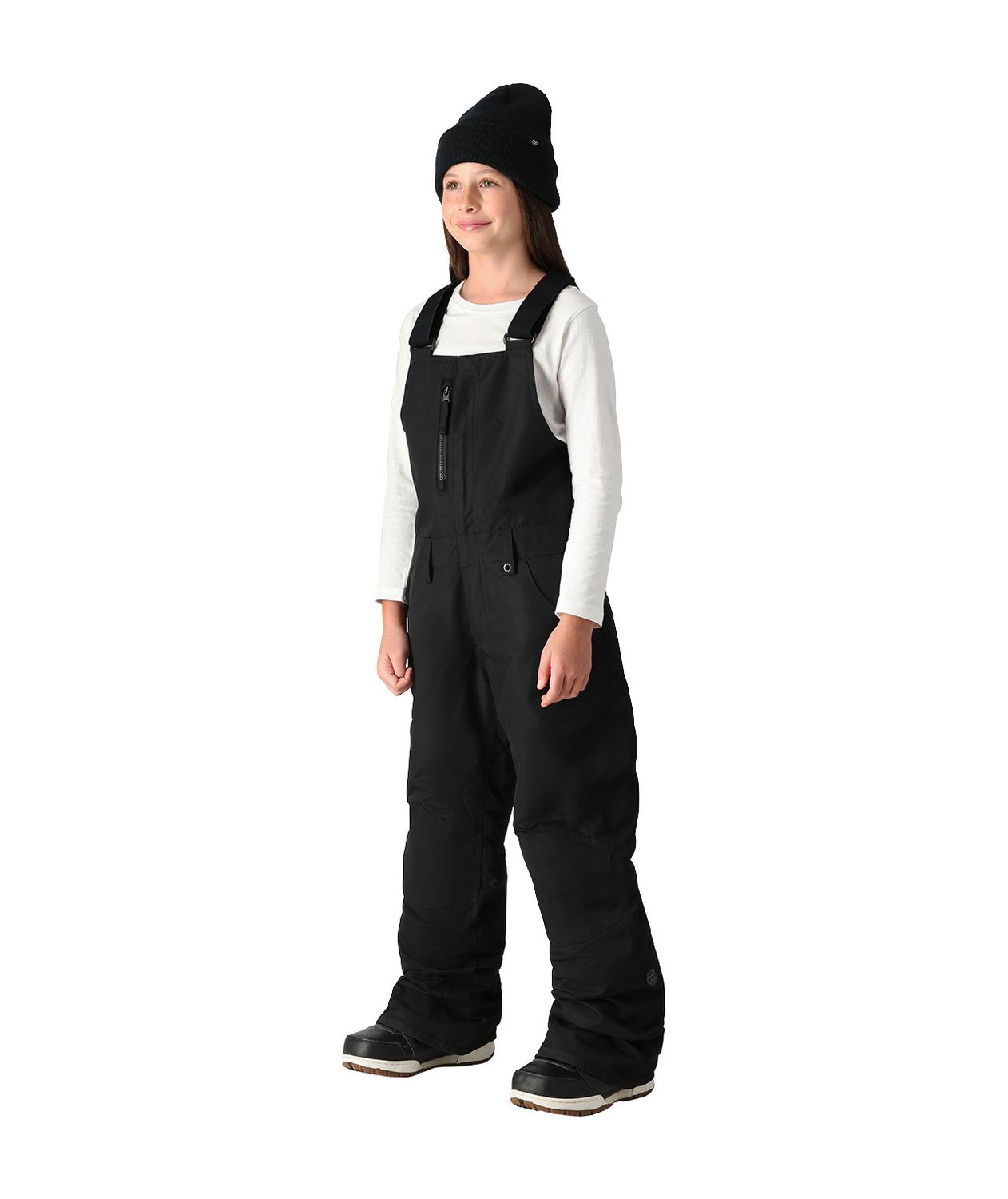 Girls&#39; Sierra Insulated Bib 24/25, Color: Black, Size: XS