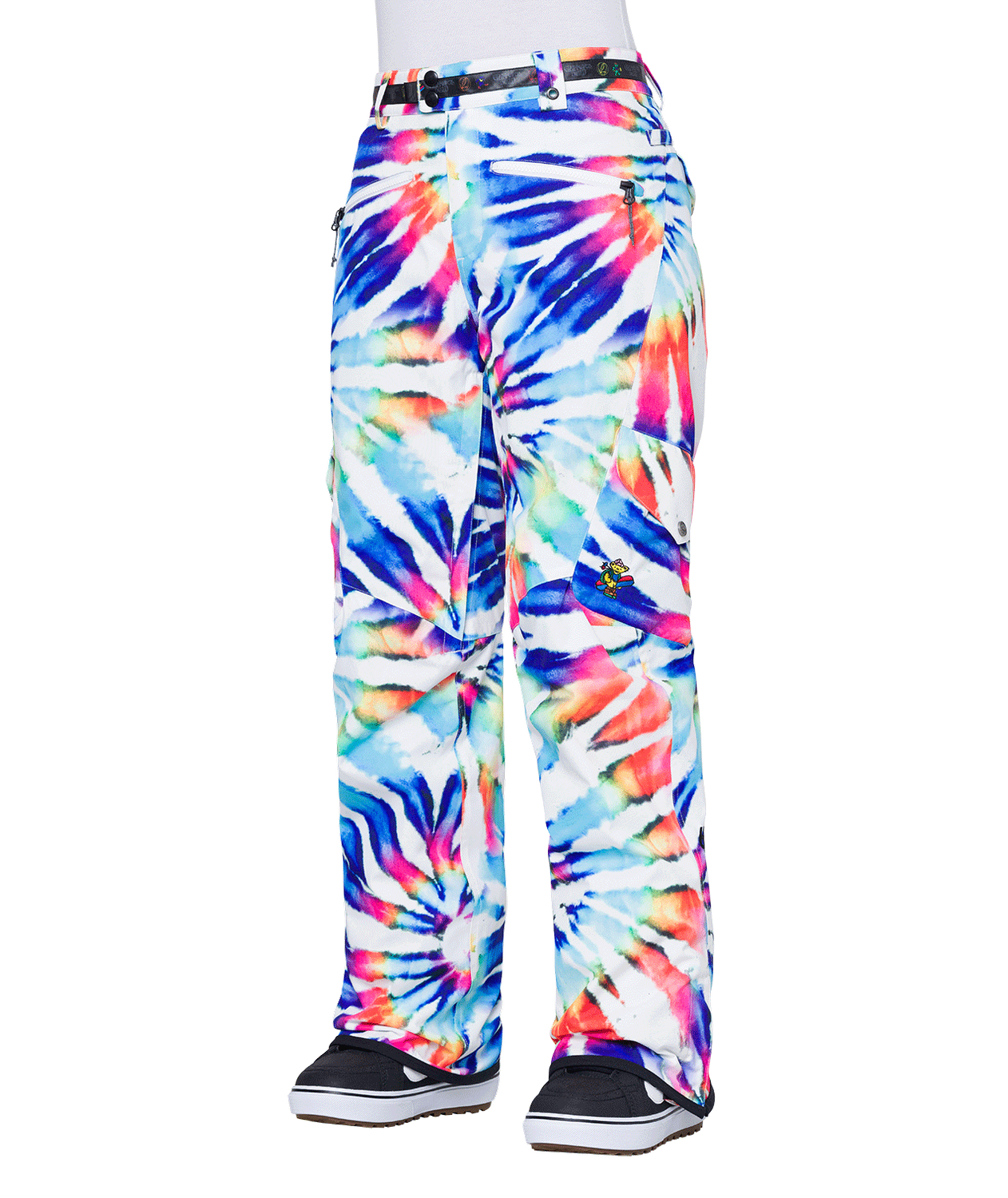 Women's Aura Cargo Pant 23/24, Color: Grateful Dead White Tie Dye, Size: L