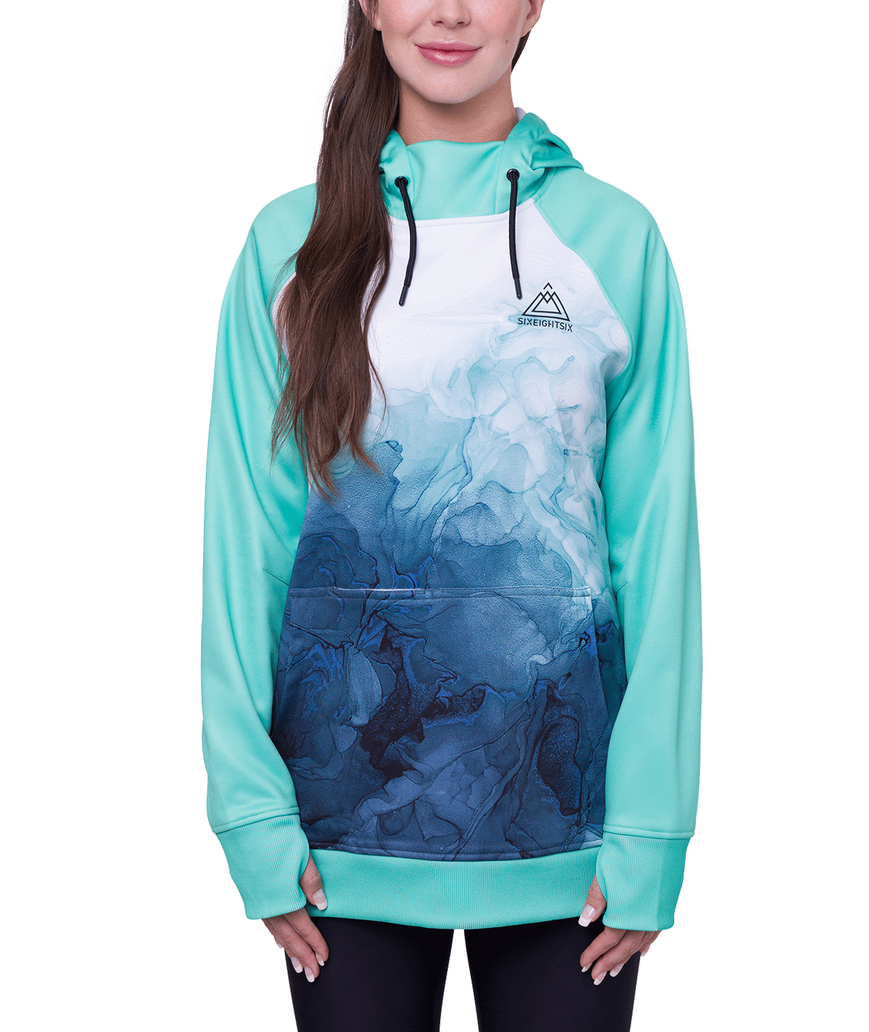 Women's Bonded Fleece Pullover Hoody 23/24, Color: Spearmint, Size: XL