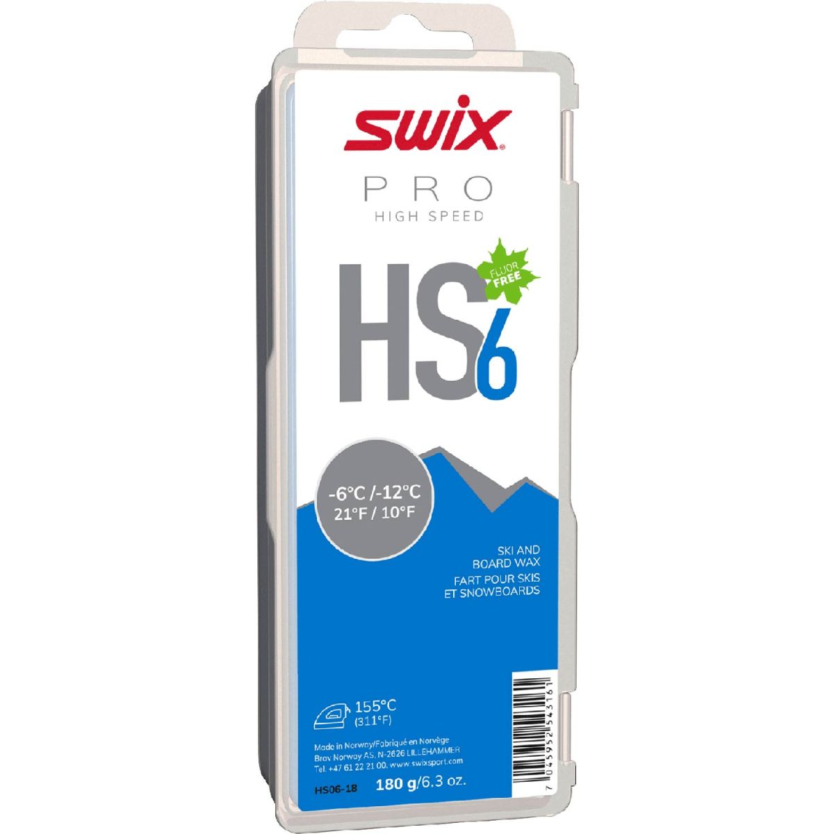 HS6 Blue 180g 21°F / 10°F
