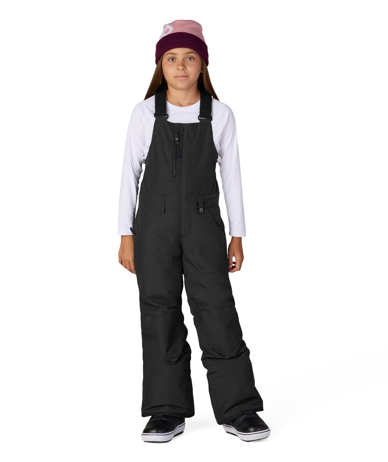 Girls Sierra Insulated Bib 2027, Color: Black, Size: M
