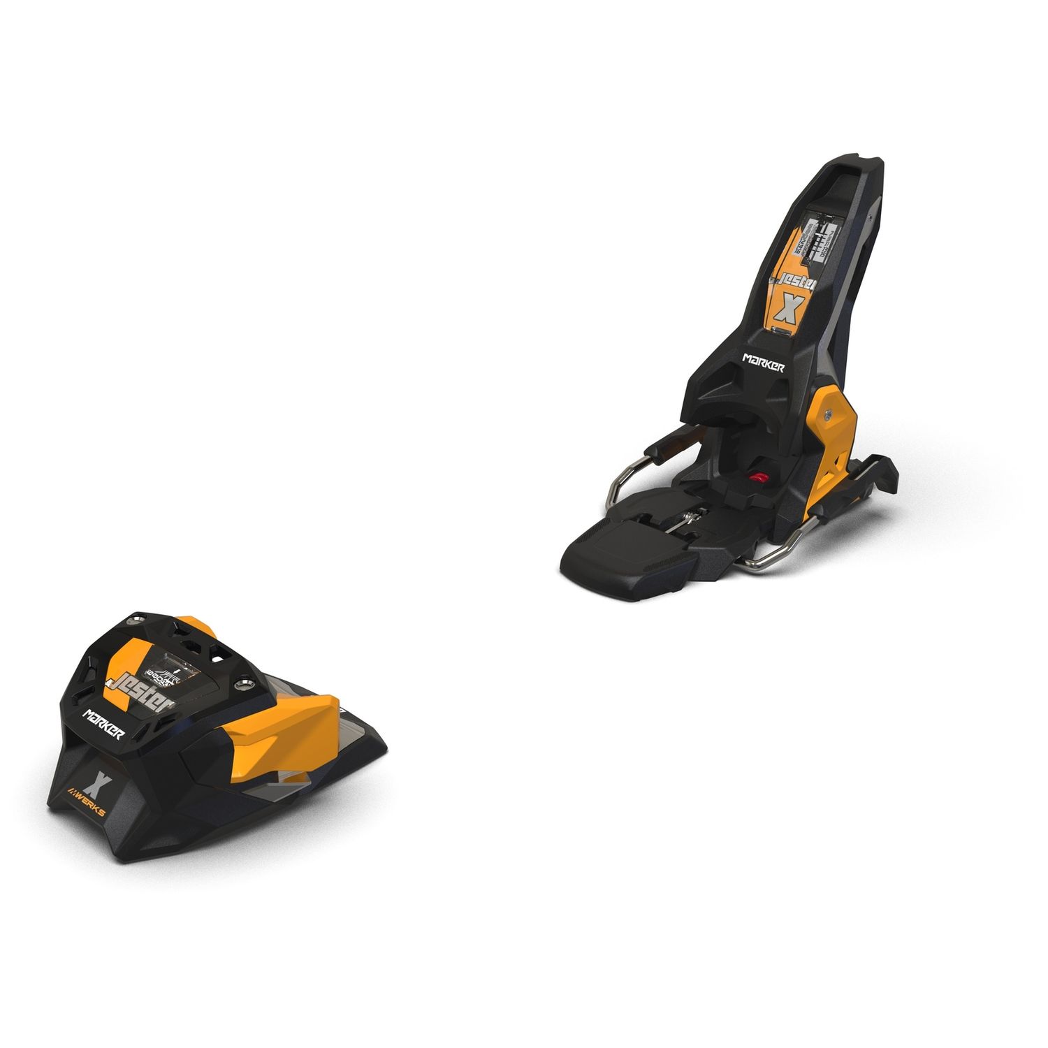 Jester X 16 Mwerks Bindings 2027, Color: Black-Orange, Brake Width: 90mm