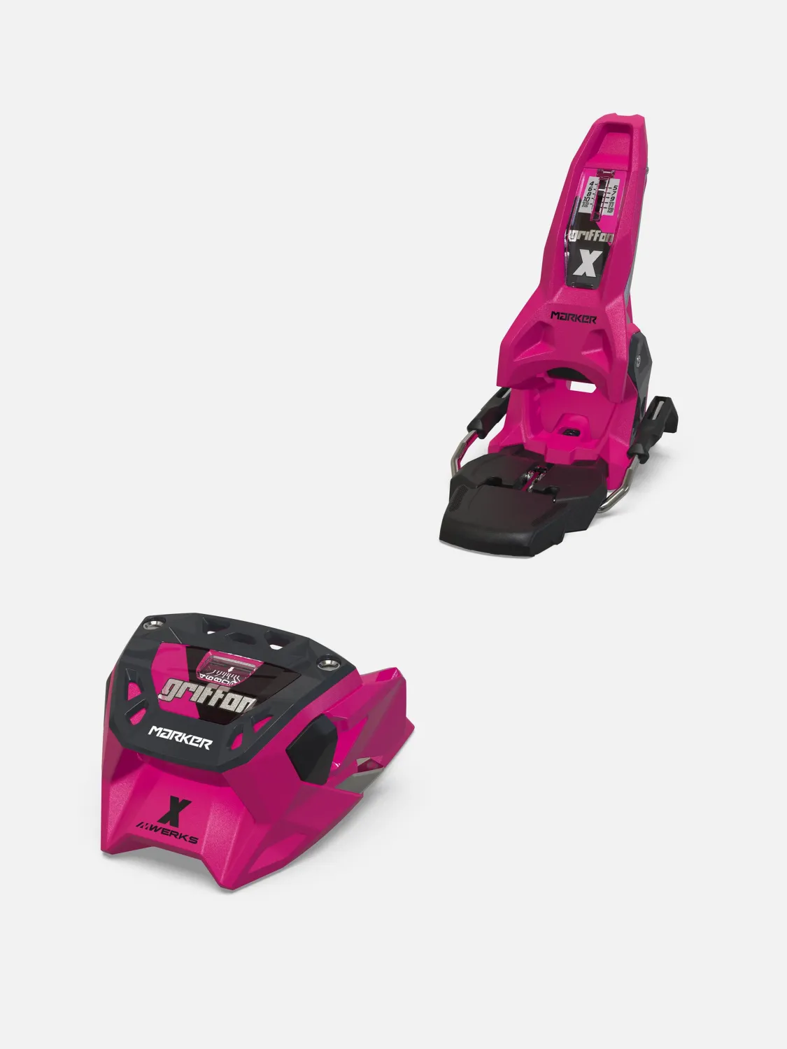 Griffon X 13 Mwerks Bindings 2027, Color: Pink/Graphite, Brake Width: 90mm