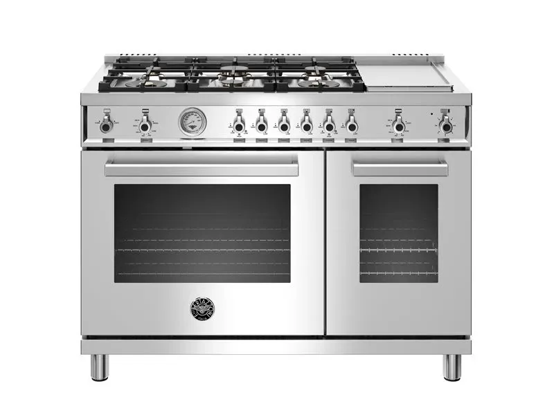 48 Inch Freestanding Professional Gas Range with 6 Sealed Burners, Double Oven, 7.1 Cu. Ft. Total Capacity