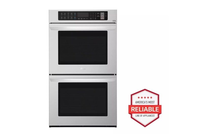 LG LWD3063ST 9.4 cu. ft. 30 in. Double Electric Wall Oven Self-Cleaning with Convection and EasyClean in Stainless Steel