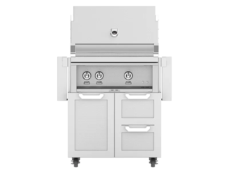 30 Inch Double Door Grill Cart: Stainless Steel