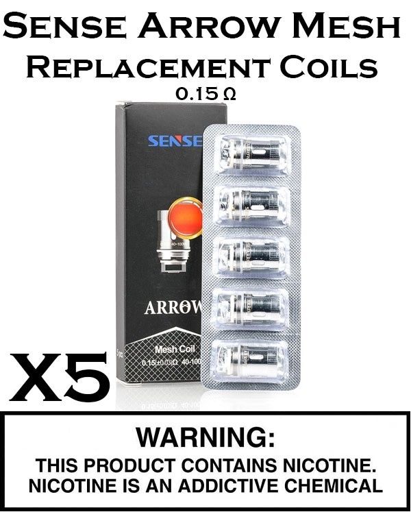 Sense Arrow Mesh Replacement Coils (Arrow Tank, V-Jet)  - Pack of 5