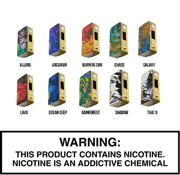 Famovape Magma 200W TC Box Mod, Color: Gold Frame / Galaxy