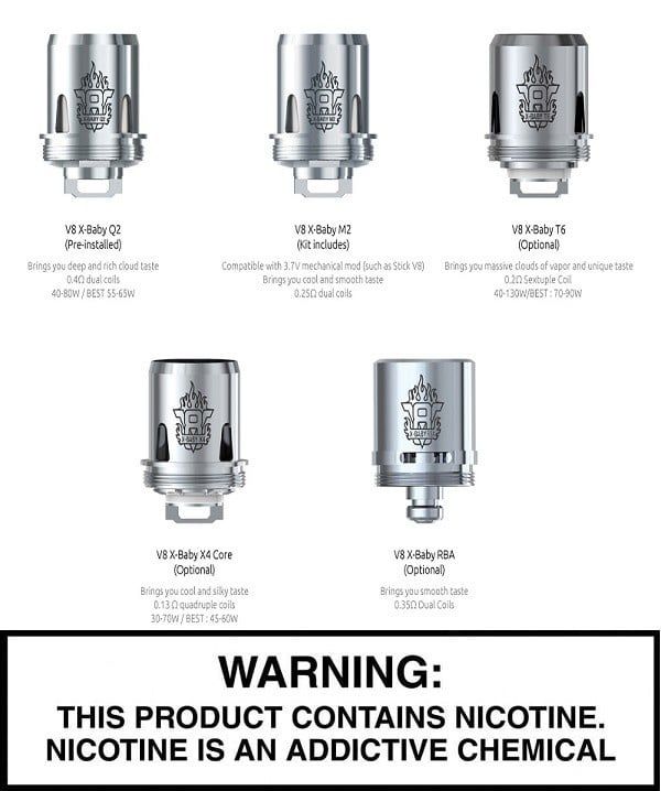 SMOK TFV8 (X-Baby) Beast Tank Replacement Coils - Pack of 3