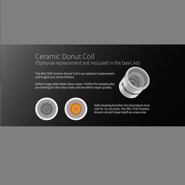 DazzVape MELTER Replacement Coils - Ceramic Donut Best Wattage: 20-25W / TC 280-380 F Single