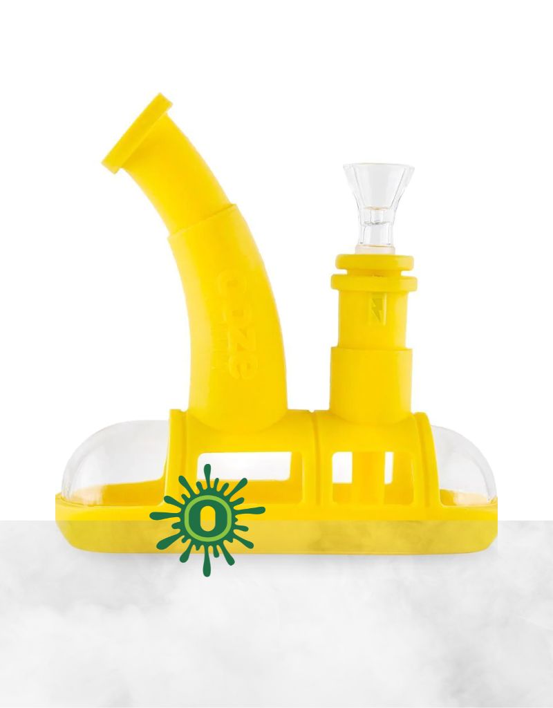 OOZE STEAMBOAT SILICONE GLASS WATER PIPE YELLOW