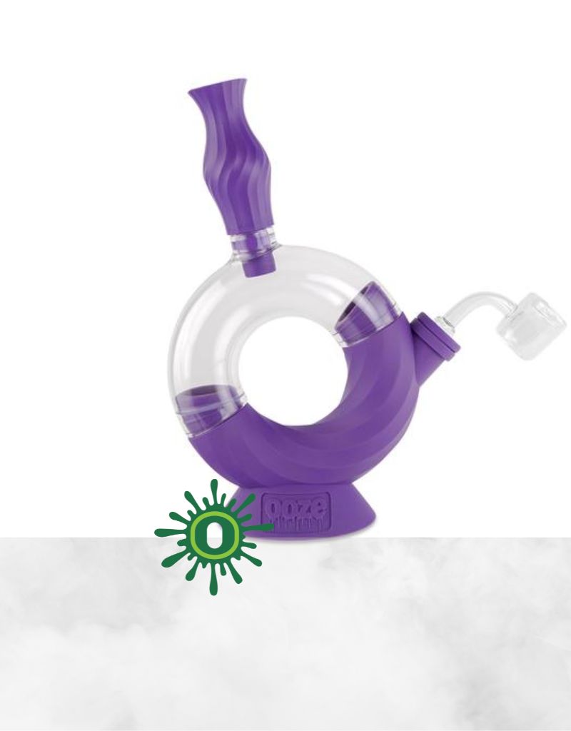 OOZE OZONE SILICONE WATER PIPE AND NECTAR COLLECTOR - ULTRA PURPLE