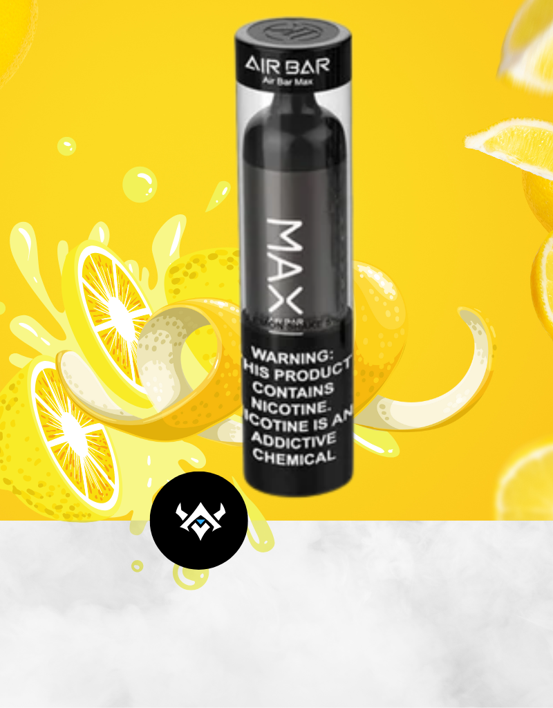 SUORIN AIR BAR MAX 5% SALT NICOTINE 6.5ML 2000 PUFFS DISPOSABLE DEVICE - LEMON SHAKE