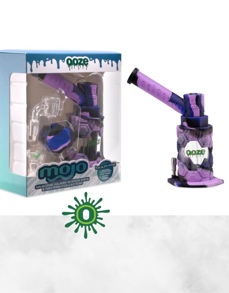 OOZE MOJO SILICONE WATER PIPE AND NECTAR COLLECTOR - MYSTIC INK