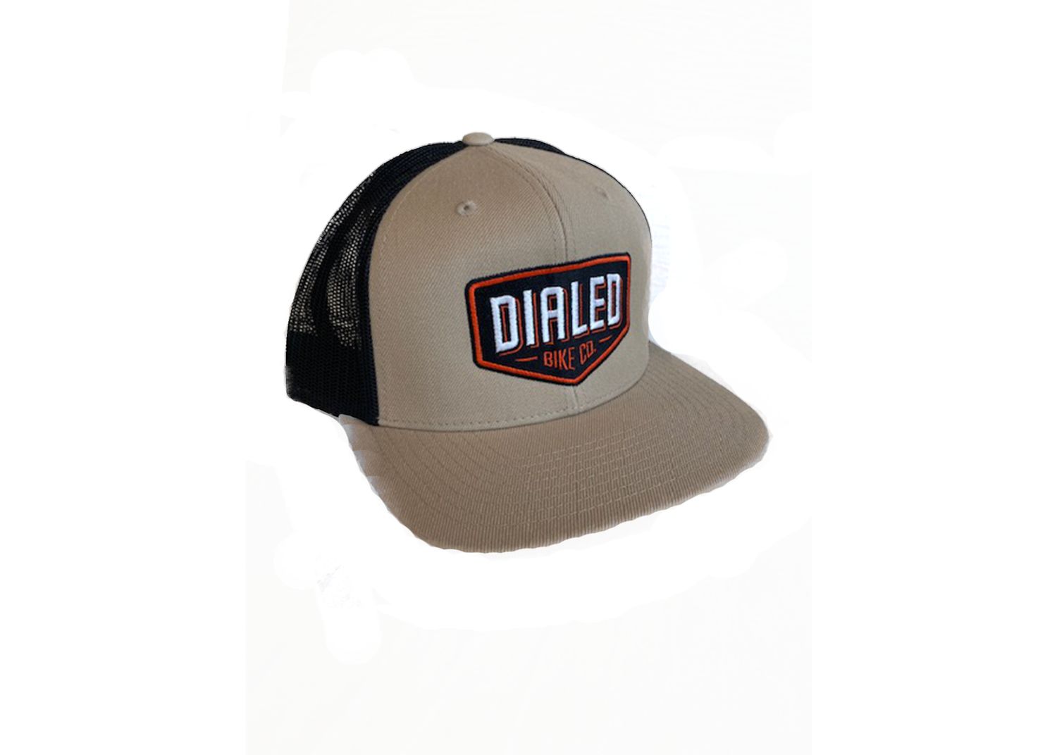 Dialed Bike Co. Hat Mesh Snap - Tan w/ Black