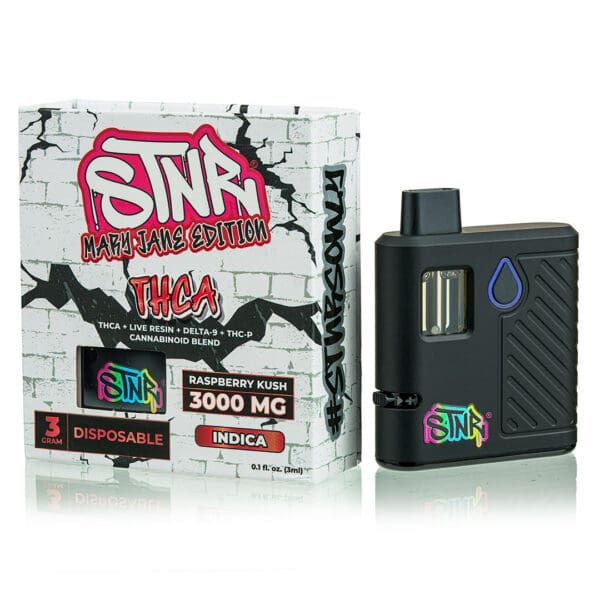 STNR Mary Jane Edition Disposable 3g Vape, Strain: Raspberry Kush