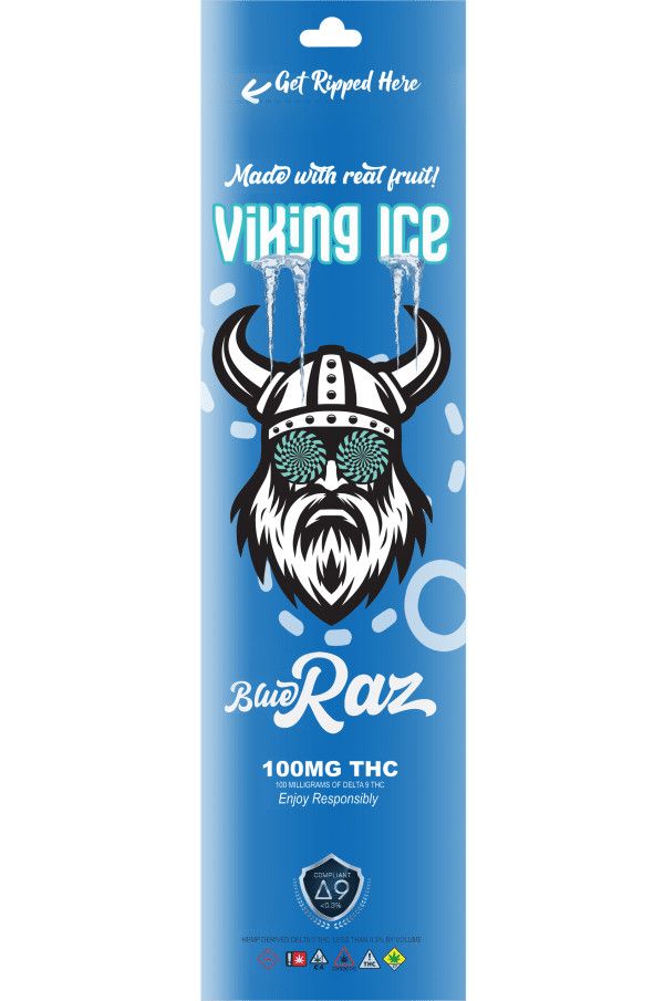 UTOYA THC Freezer Pops | Ice Pops for Adults | 100 mg Each, Flavors: Blue Raz