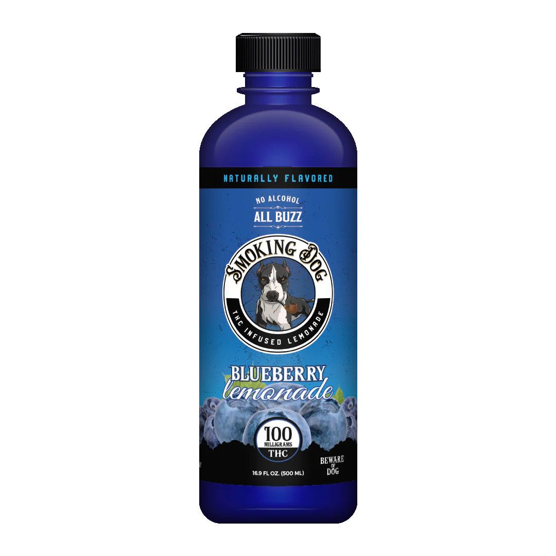 SMOKING DOG 100mg THC LEMONADE, Flavors: Blueberry