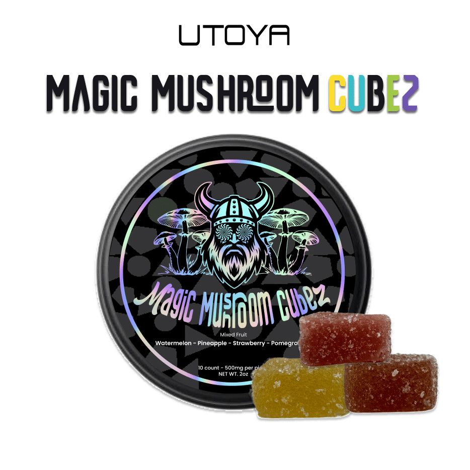 UTOYA Magic Mushroom Cubez | Cubensis Gummy, Count: 3pk
