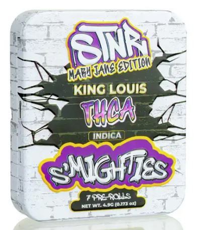 STNR S&#39;MIGHTIES THCA Pre-Rolls 7pk, Strain: King Louie
