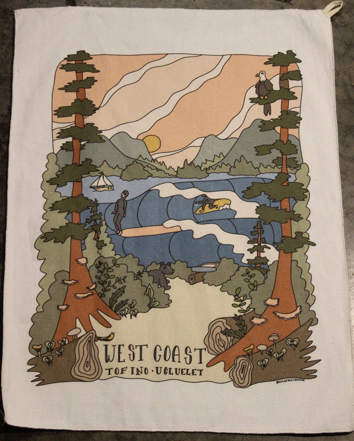 SCC Printed Tea Towel