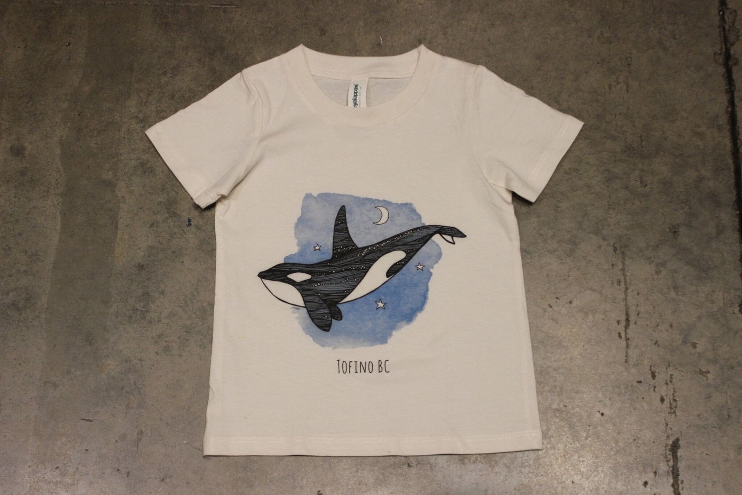 SCC Organic Infant Tee, Color: Natural, Size: 3-6m, Print: Orca Dream