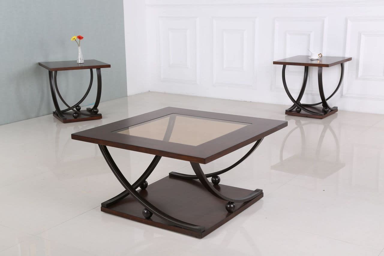 GT CHELSEA  TABLE BROWN 3PC SET
