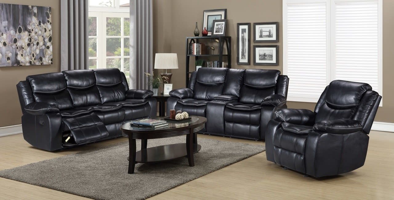 GT EMERSON RECLINING SOFA BLACK